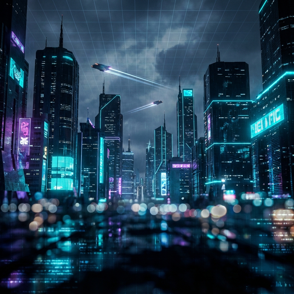 Cyberpunk City Background